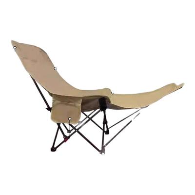 户外折叠椅便携办公室露营装备午休折叠椅子午休月亮椅躺椅沙滩椅