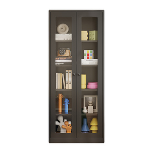 包豪斯钢制书柜小户型家用客厅电视机边立柜卧室床边收纳柜置物柜