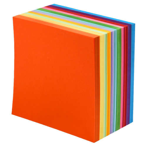 正方形折纸手工儿童彩纸20色10色小学生一年级手工纸幼儿园专用折千纸鹤红色绿色蓝色黄色粉色大号折纸专用纸