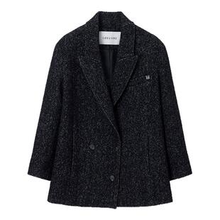 loeuvre极简风双排扣羊毛大衣25秋冬新品毛呢外套女通勤 SW5WJ409