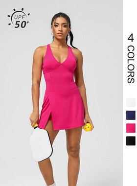 O 74333 Quick Dry Slit Sport Dress 开衩运动连衣裙 跨境