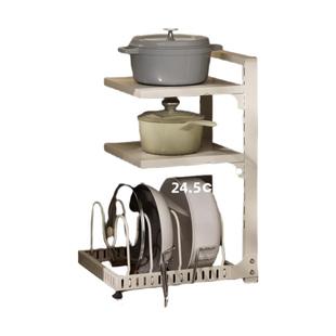 加厚橱柜锅具收纳架锅架厨房置物架家用多功能下水槽下收纳置物架