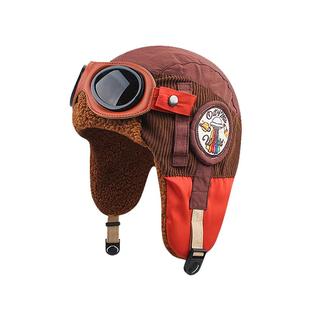 冬季新款儿童保暖飞行帽男童防水防风雷锋帽抗寒护耳亲子装童趣帽