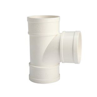 公元PVC排水管等径正三通三叉接头顺水三通50/75/110下水管配件