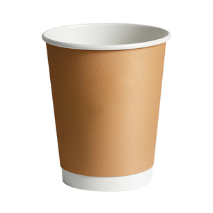 一次性咖啡纸杯子带盖双层加厚耐热牛皮奶茶杯热饮外卖打包商用杯