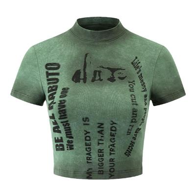 辣妹上衣适中字母数码印花