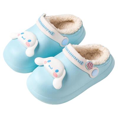 儿童拖鞋秋冬女童可爱玉桂狗室内女孩宝宝棉拖鞋防水家居男童冬季
