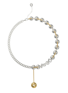 原创设计拼接拼色铜钱项链