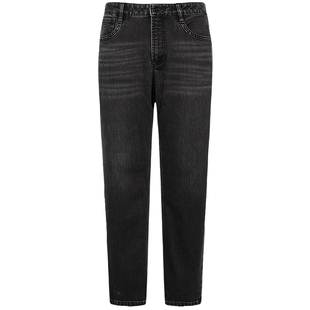 【直筒/内里抓绒保暖】利郎官方 牛仔裤男士弹力冬季新款裤子