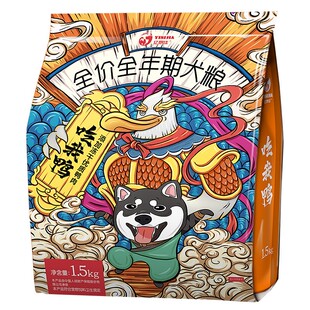 亿思佳狗粮吃我鸭看得见的虾全价通用型清火美毛冻干犬粮1.5kg8kg