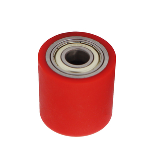 包胶滚筒50度聚氨酯PU软胶滚轮防伤带轴承型自动化伺服机输送轮