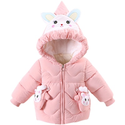 女童棉衣外套2024新款卡通羽绒棉