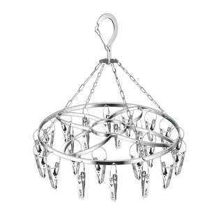 不锈钢防风袜架晾衣架多夹子晒袜子内衣袜夹大号衣架家用晾晒袜架