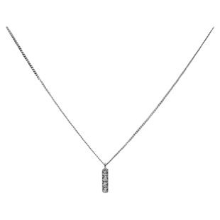 PAUSA ANN s925 极简横条排钻通勤百搭项链