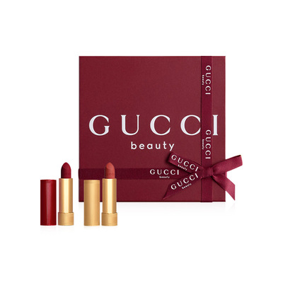 【情人节礼物】GUCCI古驰明星双色口红彩妆礼盒 203玫瑰豆沙