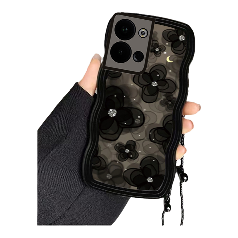 OPPOReno9手机壳新款Reno9Pro+网红创意大波浪边框Reno的5K高级感Pro液态硅胶ins高端8外壳男女款Z防摔保护套