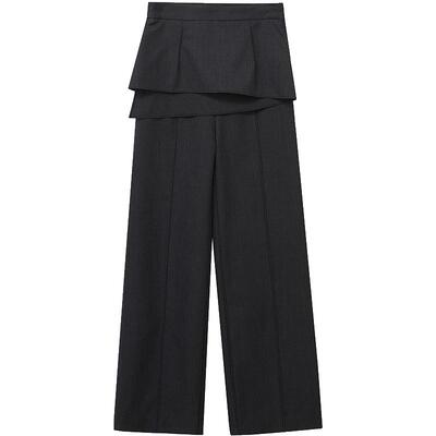 早秋长裤wmwm迷你搭片垂感休闲