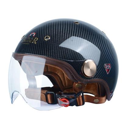 碳纤维欧款男女通用半盔保暖透气