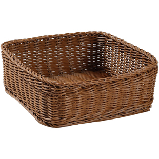 KENS仿藤编织水果篮客厅家用收纳筐酒店前台糖果篮桌面杂物收纳篮