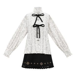 醒春集【花藤】明制汉服立领对襟衫上衣碎花磨毛丝绒日常百搭通勤