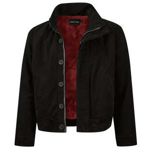 RuleByMe 重磅珠帆布仿兔毛重水洗座山雕立领夹克加厚棉服AF外套