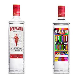 金汤力Beefeater必富达金酒700ml双支装英国蒸馏杜松子烈酒鸡尾酒