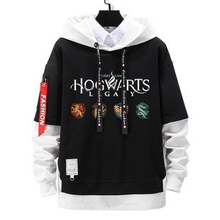 霍格沃茨之遗霍格沃兹遗产游戏周边假两件连帽卫衣服男女带帽外套