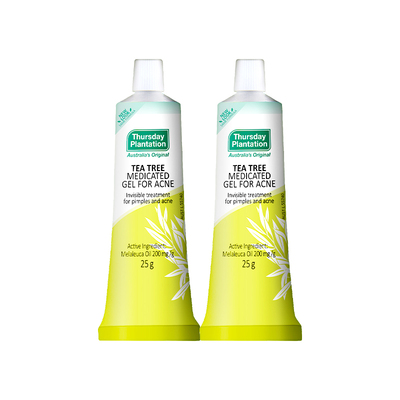 星期四农庄茶树祛痘凝胶膏25g*2 茶树精油祛痘闭口淡化痘印去痘膏