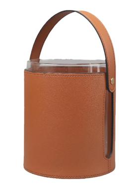 简约皮革玻璃醒酒器红酒冰桶摆件