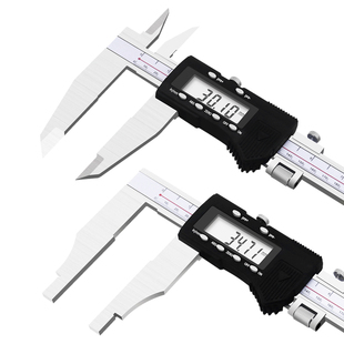 恒量单向爪数显卡尺刀口型电子带表尺加长脚爪不锈钢尺0-500/1000