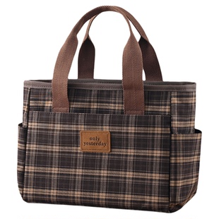 大容量学生饭盒袋加厚铝箔保温袋上班带饭午餐包手提帆布包便当袋