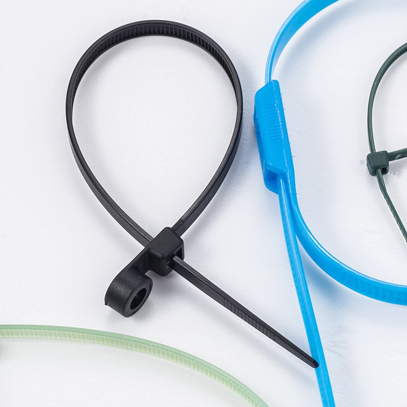 固定头尼龙扎带白色锁绑带自锁紧捆绑带紧固孔线螺丝扎黑色耐高温