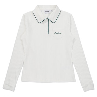 秋季韩国MALBON高尔夫女装套装运动休闲时尚翻领长袖T恤修身长裤