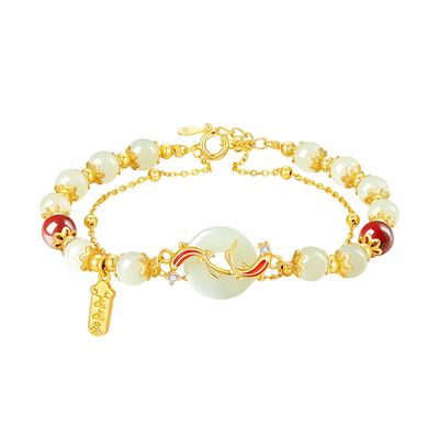 老凤祥锦鲤平安扣手链女新款