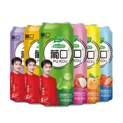 葡口果粒果汁饮料大果肉490ml