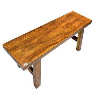 定制实木高条凳 原木矮条凳中古长凳榆木餐桌茶桌换鞋凳家用板凳