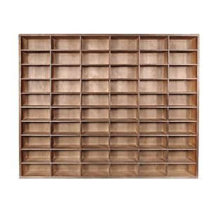 胡桃木色1:64车模收纳壁挂儿童玩具车架风火轮多美卡车模架实木