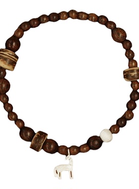 QIQI器契游马乌金椰壳手串