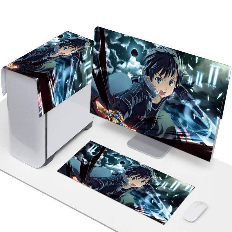 电脑防尘罩台式显示器盖布可爱布艺罩子遮盖遮尘布手提一体机套子