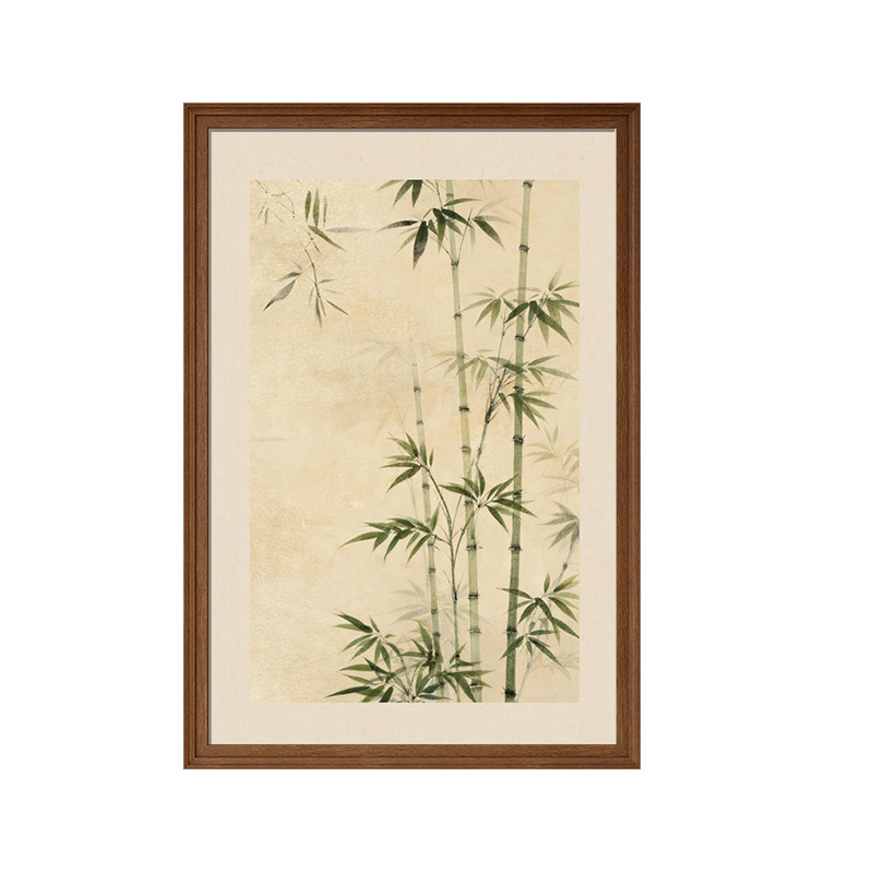 【新中式风】竹报平安玄关装饰画