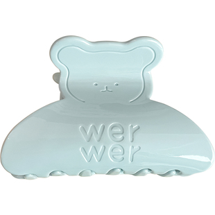 醋酸奶油粉小熊wer抓夹蝴蝶结发夹少女心刘海夹后脑勺盘发鲨鱼夹