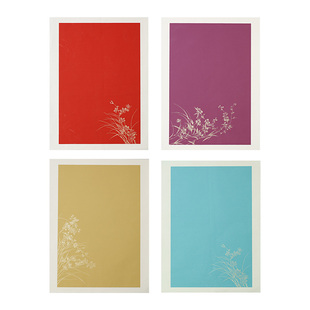 朵云轩 兰花蜡染信札 四色宣纸 笺纸手写书法国风 楷书行书行草书法练习软抄