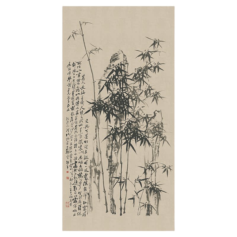 郑板桥名家墨竹装饰画临摹画稿