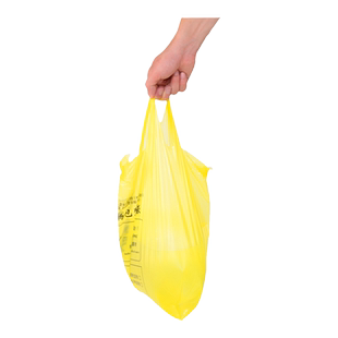 医疗废物垃圾袋医用黄色手提式平口加厚诊所专用废弃物大号垃圾袋