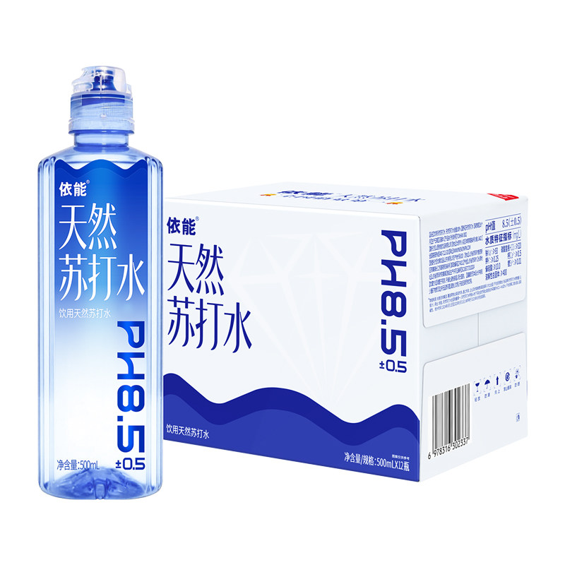 依能天然苏打水无糖补水12瓶