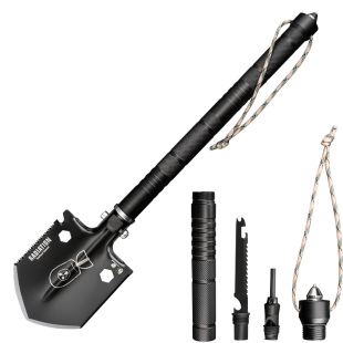 汉道迷你辐射铲户外露营折叠多功能工兵铲钓鱼专用铲兵工铲便携铲