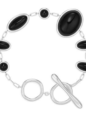 【灵感搭配】AUM噢姆2026年春季新款新颖设计通勤休闲黑玛瑙手链