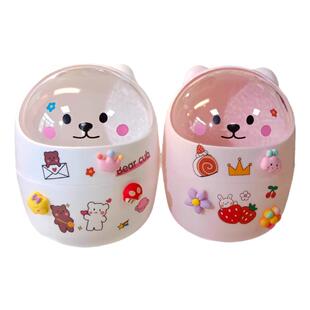 桌面垃圾桶可爱小号家用宿舍办公室桌上带盖纸篓ins风迷你垃圾筒