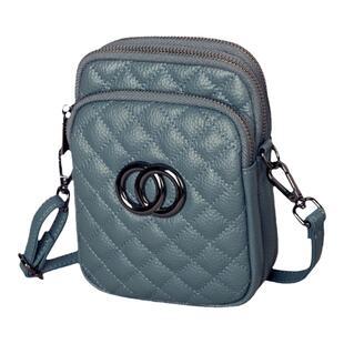 秋季放手机用的小包包2025新款时尚菱格单肩包女士腰包真皮小挎包