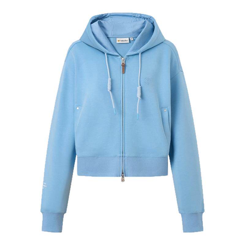 【秋季新品】GOLDEN BEAR/金熊女士2026年休闲连帽卫衣拉链开衫